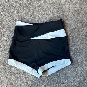 Chic Black and White Women's Athletic Shorts